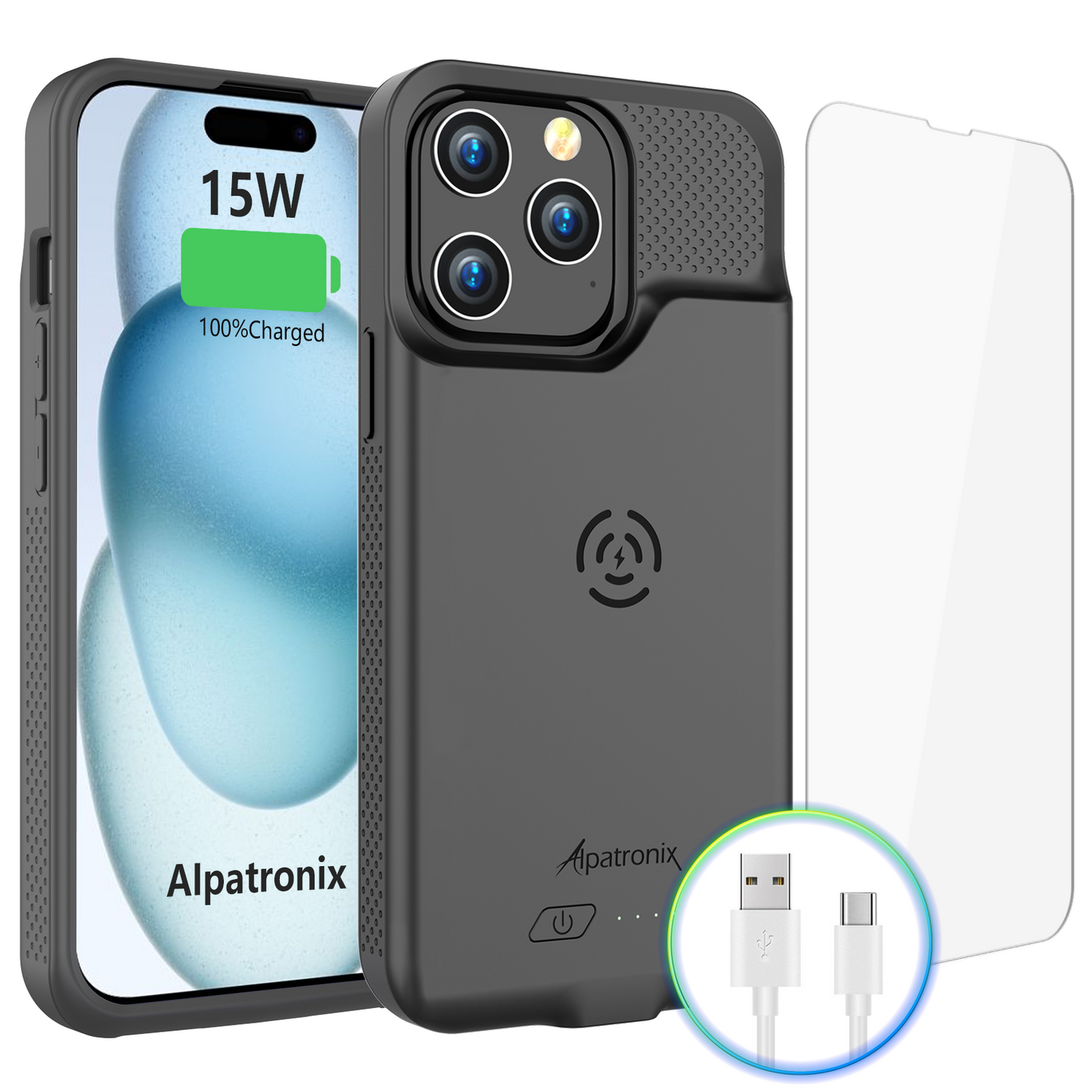 Battery Case BX15Pro for iPhone 15 Pro Max/15 Plus – Alpatronix