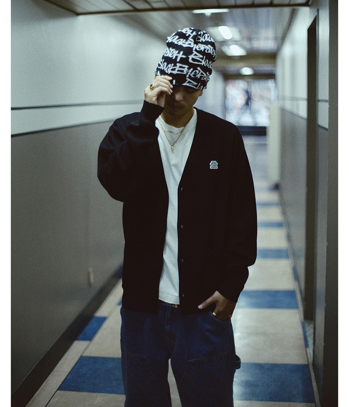 SMALL OG LABEL CARDIGAN | BlackEyePatch(ブラックアイパッチ