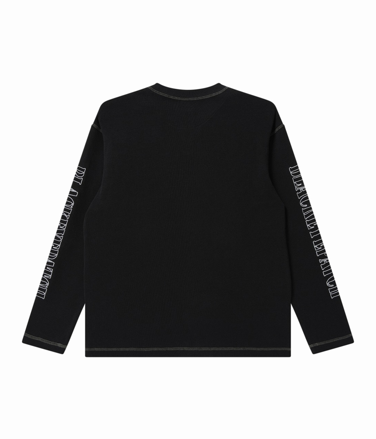 STENCIL LOGO HENLEY NECK L/S TEE | BlackEyePatch(ブラックアイ