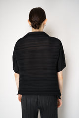 Pleats Please Issey Miyake Sheer Bounce Knit Short Sleeve Top in