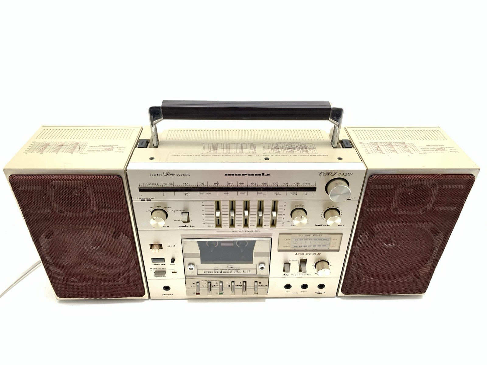 MARANTZ CRS 6820 RARE BOOMBOX STEREO Radio Cassette Vintage 1981