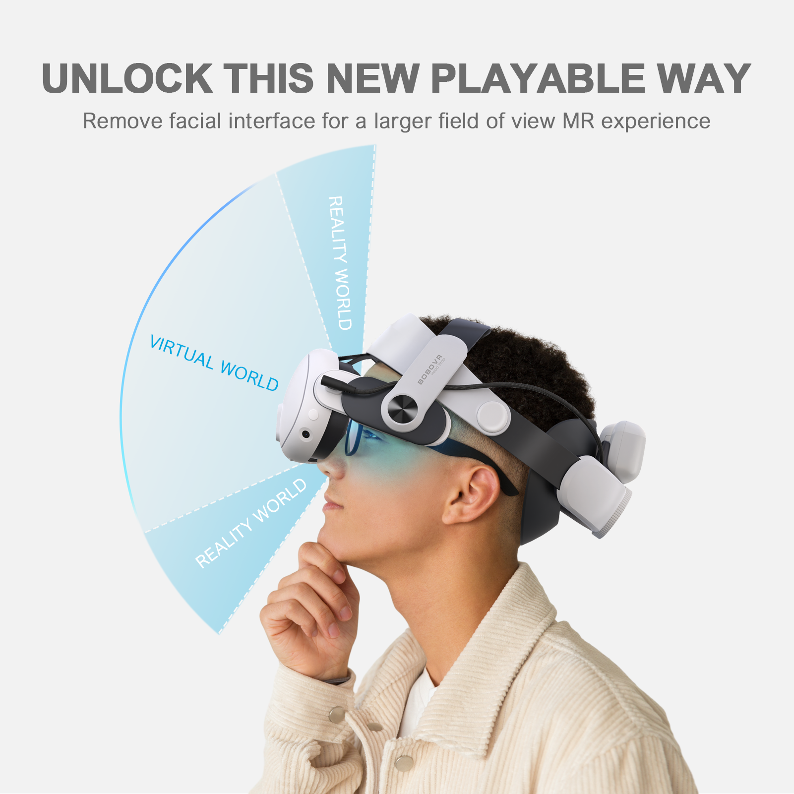 BOBOVR M3 Pro Head Strap for Meta Quest 3 & Quest 3S