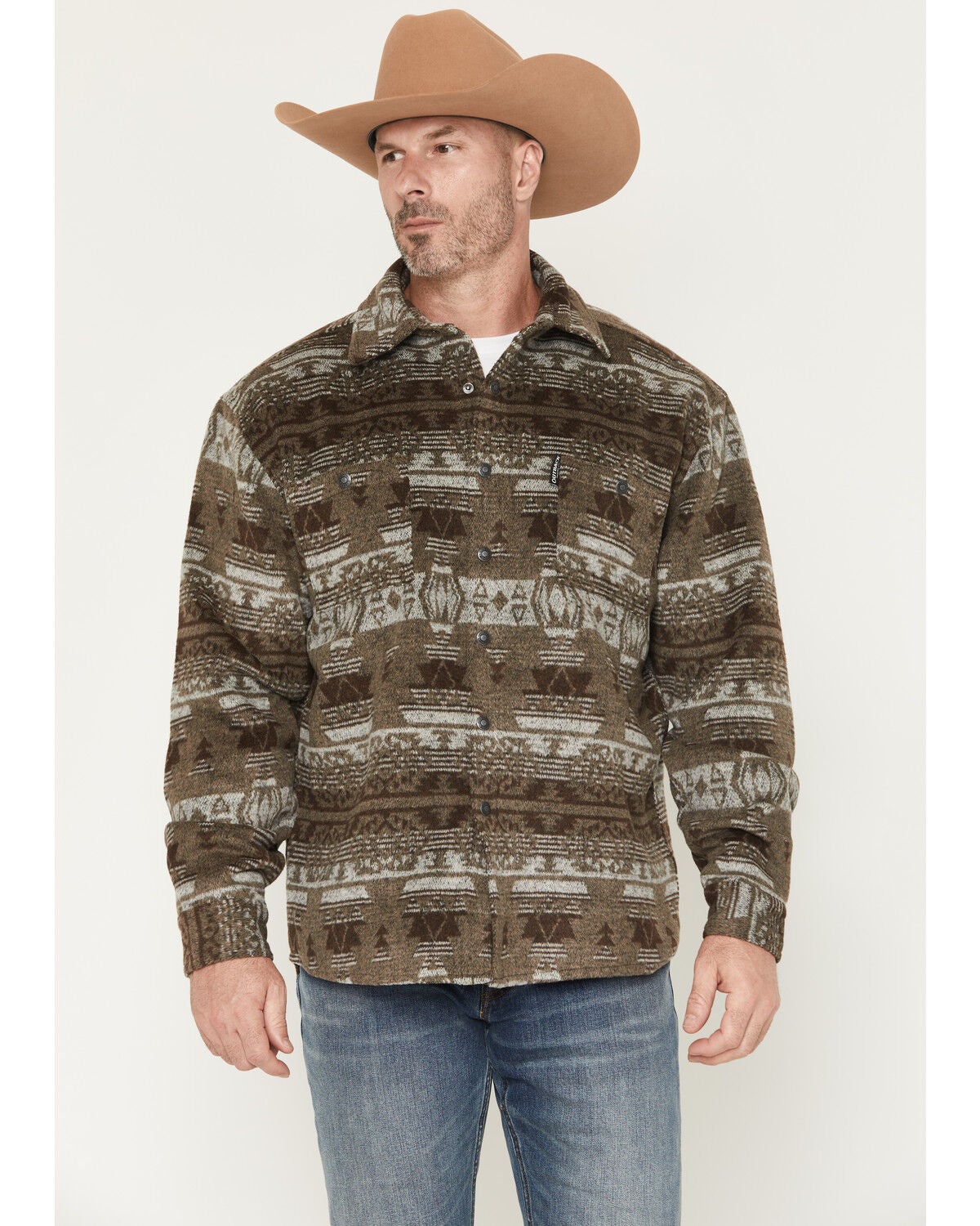 Outback Trading Co Men's Hudson Southwestern Print Snap Shirt