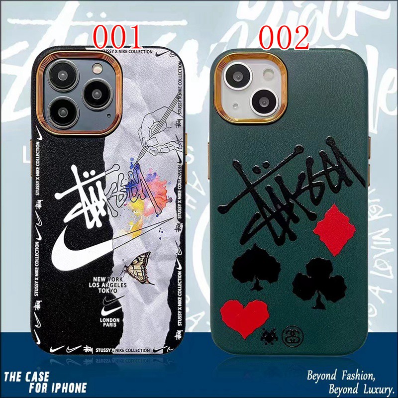 STUSSY ブランド iPhone14max/14proケース 韓国 ナイキ アイフォン
