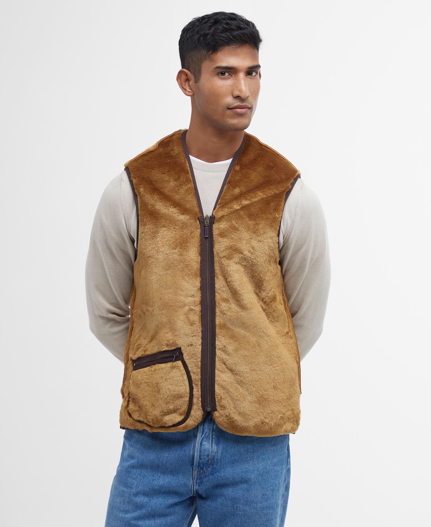 Barbour×US/Pile Boa Vest(バブアー×アス ボアベスト）Barbour×US⁄Zip