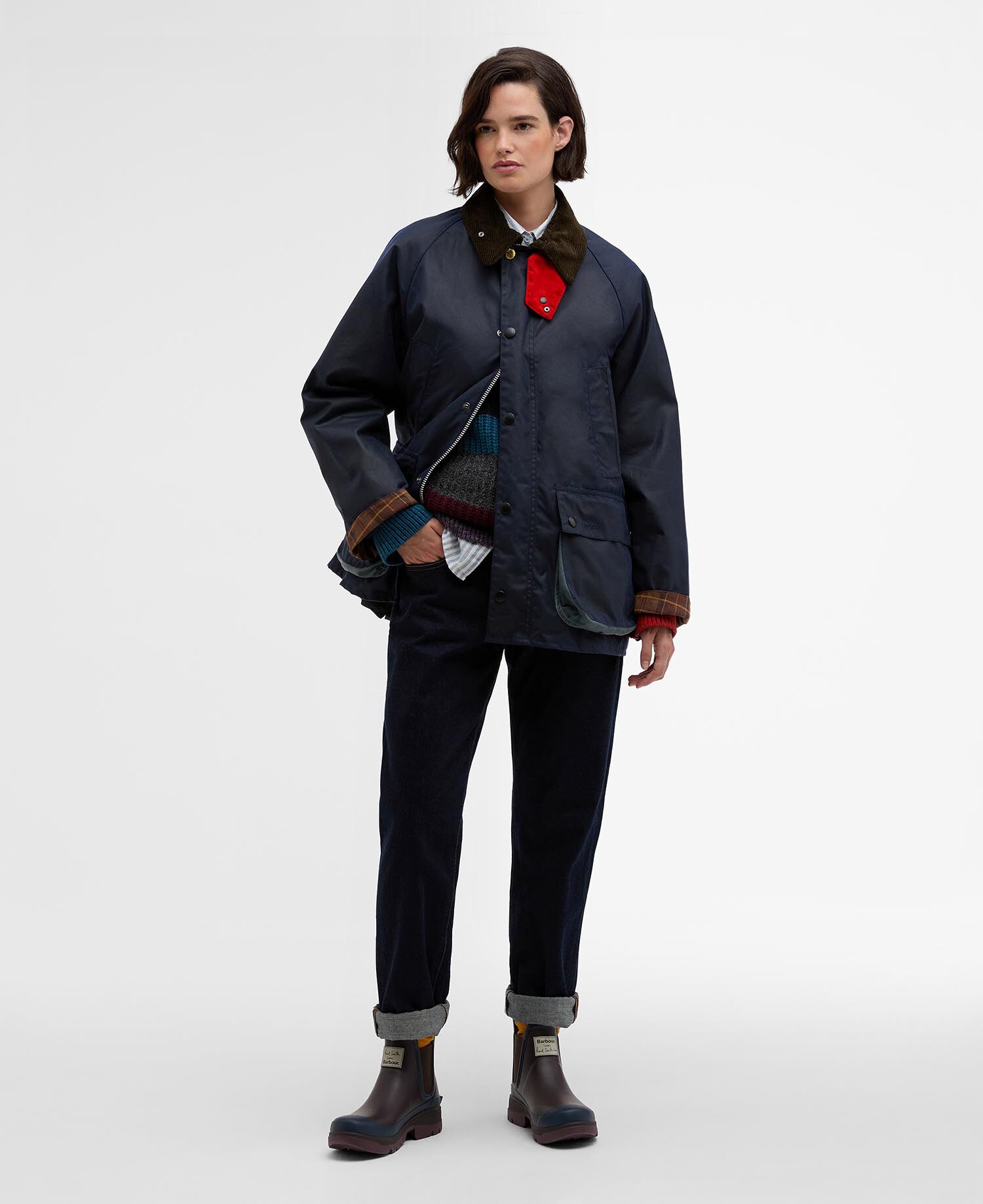 Buy Paul Smith loves Barbour Oversized Bedale Waxed Jacket for N/A
