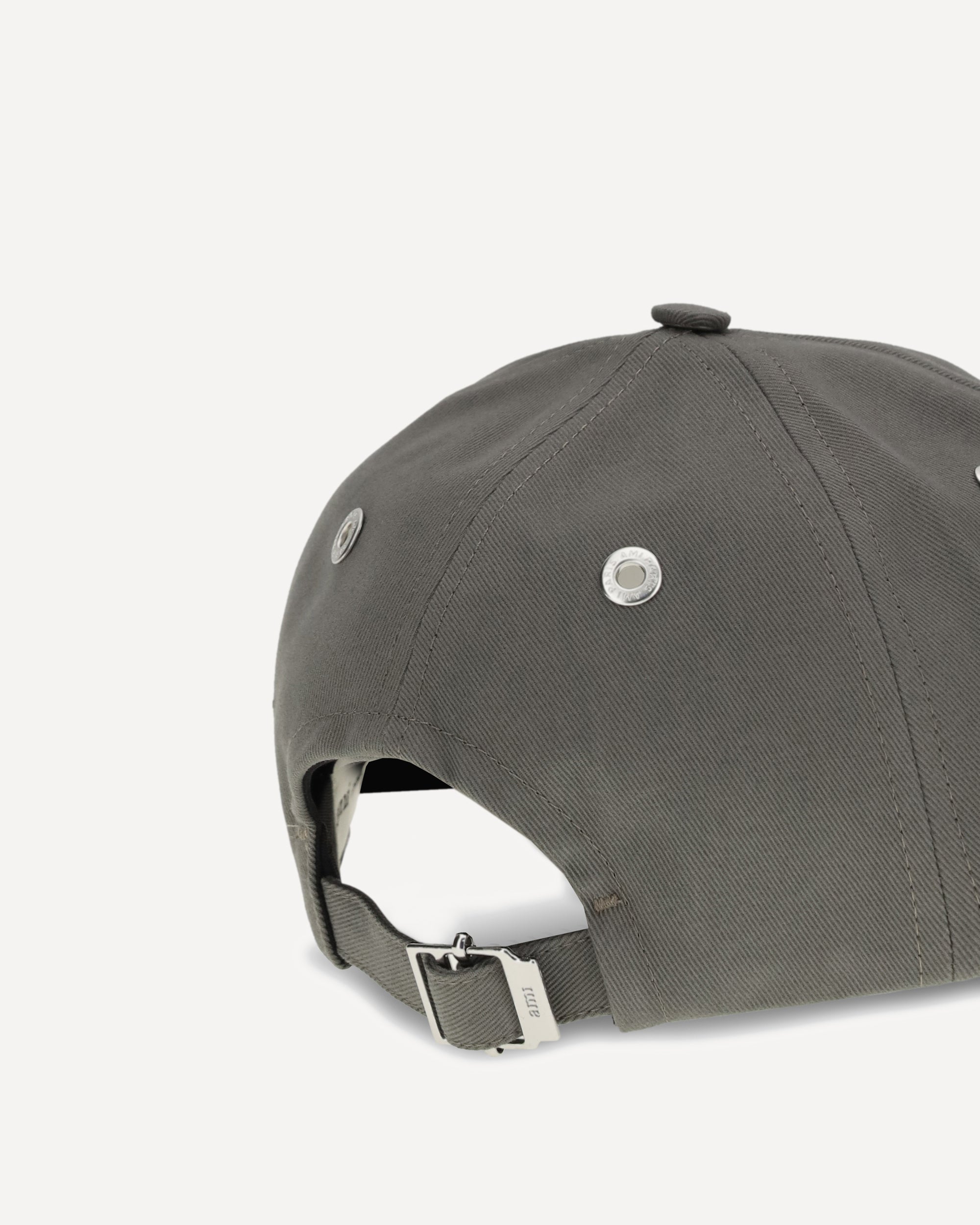 AMI PARIS Cotton Baseball Hat GREY | Base Blu