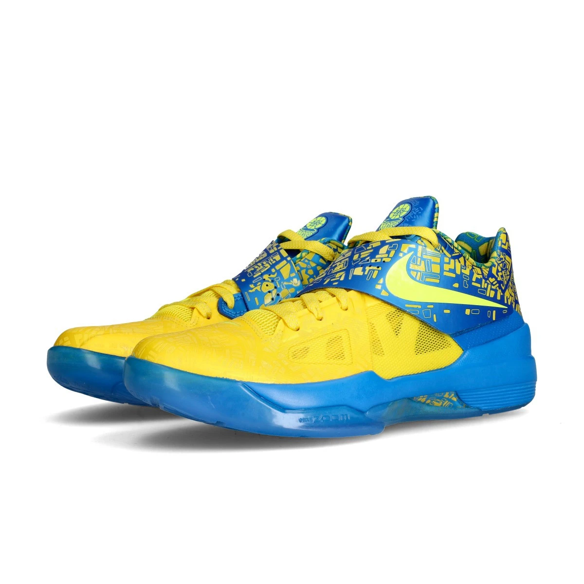 Basketball Shoes Nike Zoom KD 4 Scoring Title Photo Blue-Lemon