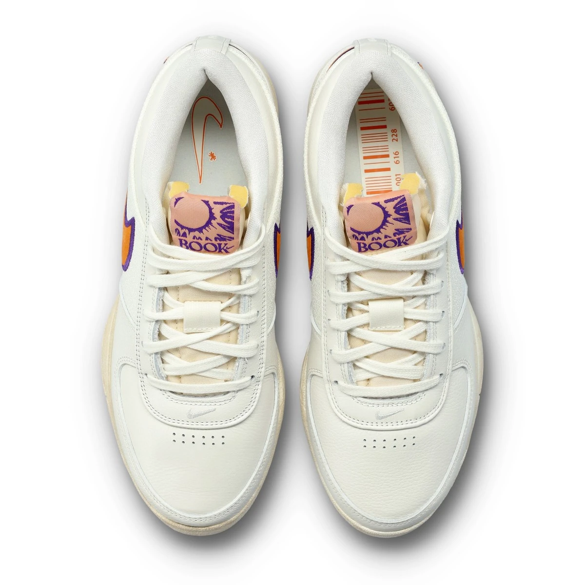 Basketball Shoes Nike Book 1 Valley Sail-Clay Orange-Court Purple