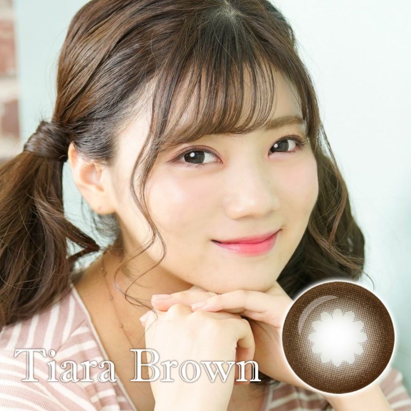 1年使用/度あり/度なし】Tiara（ティアラ）ブラウン＜着色直径15.5mm＞