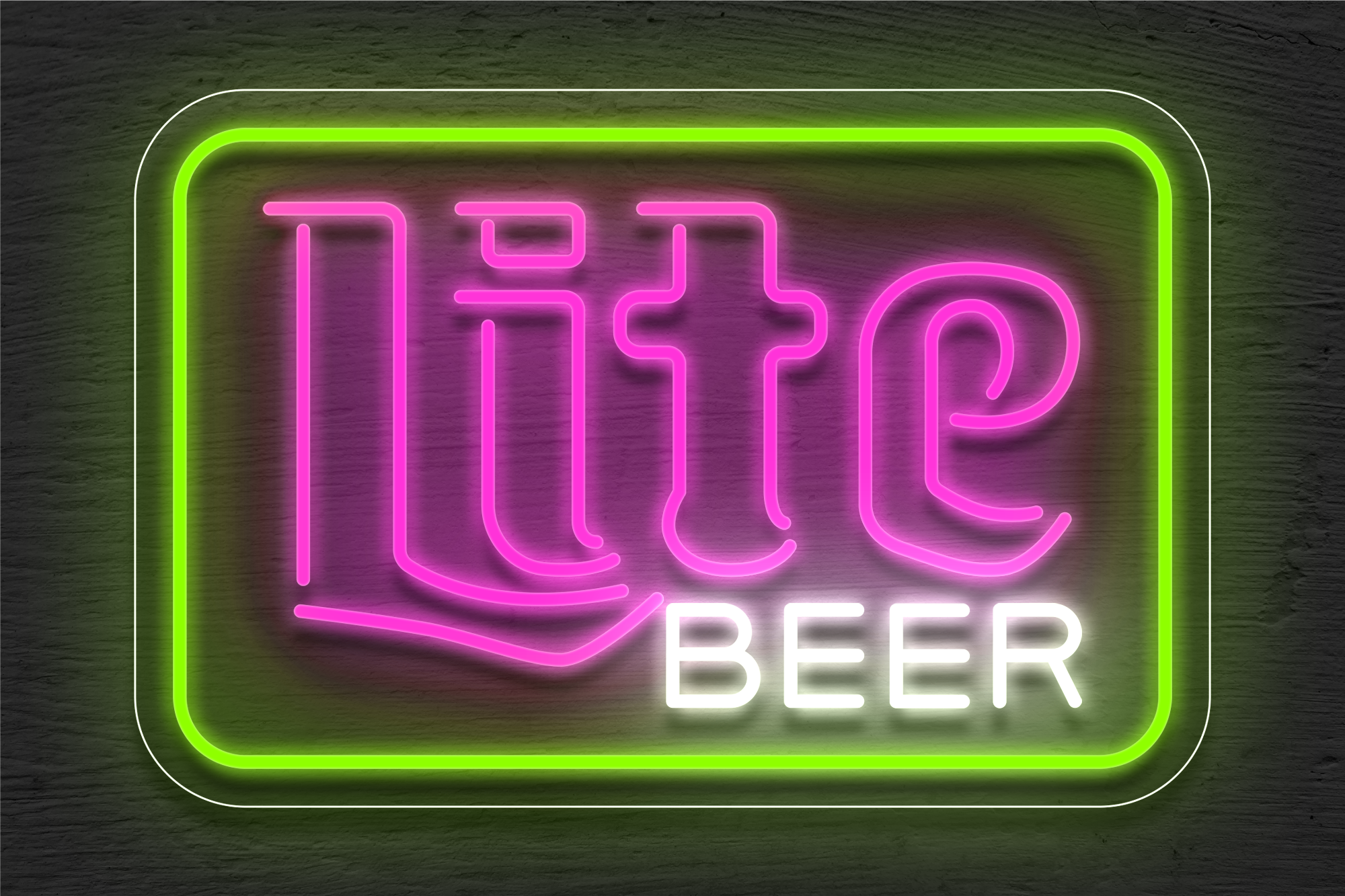 Buy Lite BEER with Border LED Neon Sign | Beer & Liquor Signs from