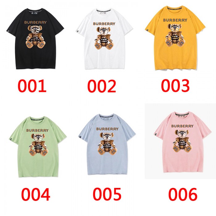バーバリーブランドかわいいtシャツ半袖コットンファッションtシャツ