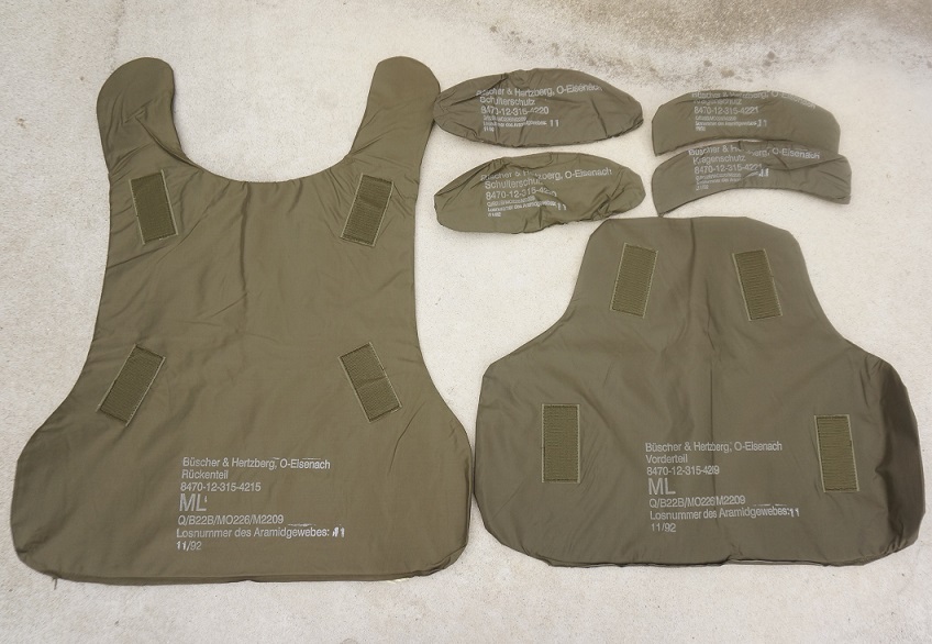 BW ドイツ連邦軍SK-1防破ベスト 実物中古ケブラー防弾材付 1989年製