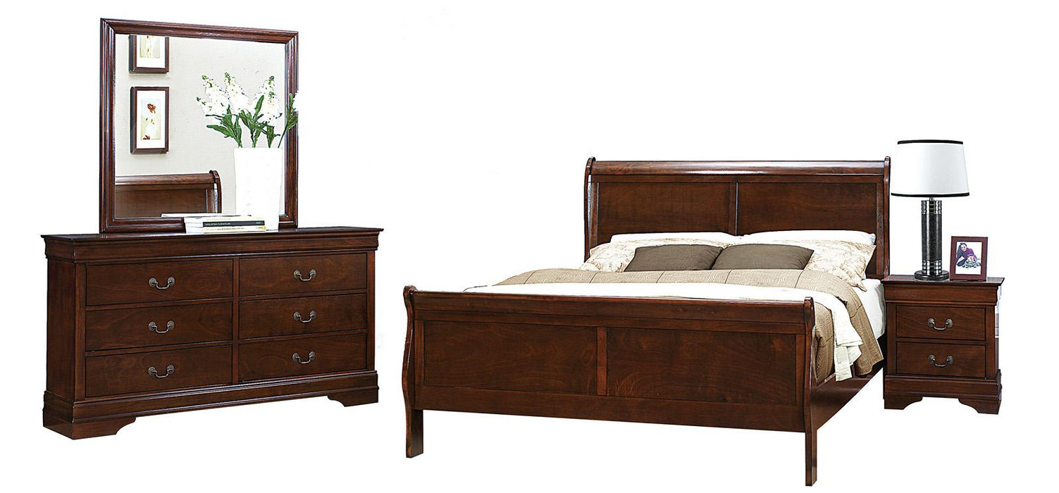 Mayville 2 Drawer Nightstand in Brown Cherry 2147-4 | Big's