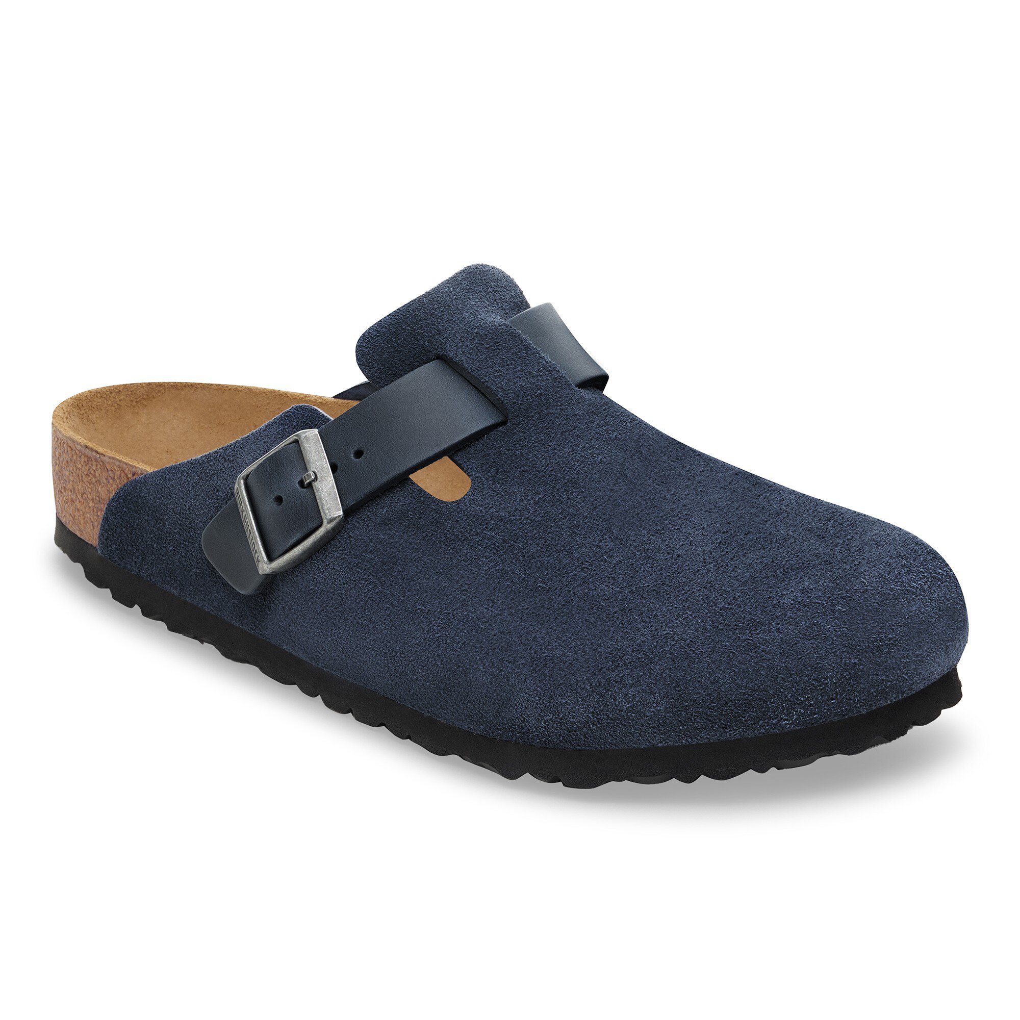 Boston Mixed Leather in Color New Navy | BIRKENSTOCK US