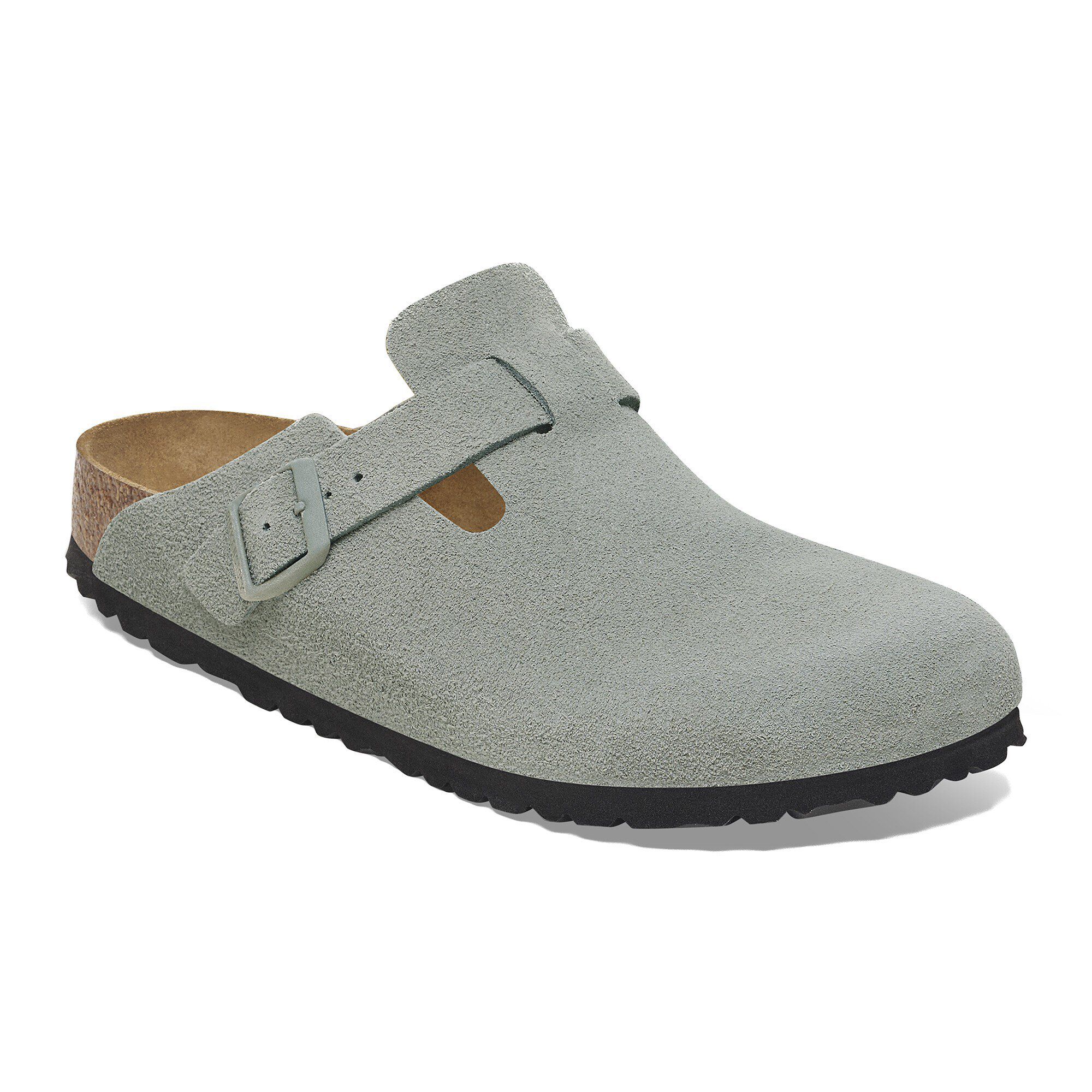 Boston Soft Footbed Suede Leather in Color Taupe | BIRKENSTOCK Canada