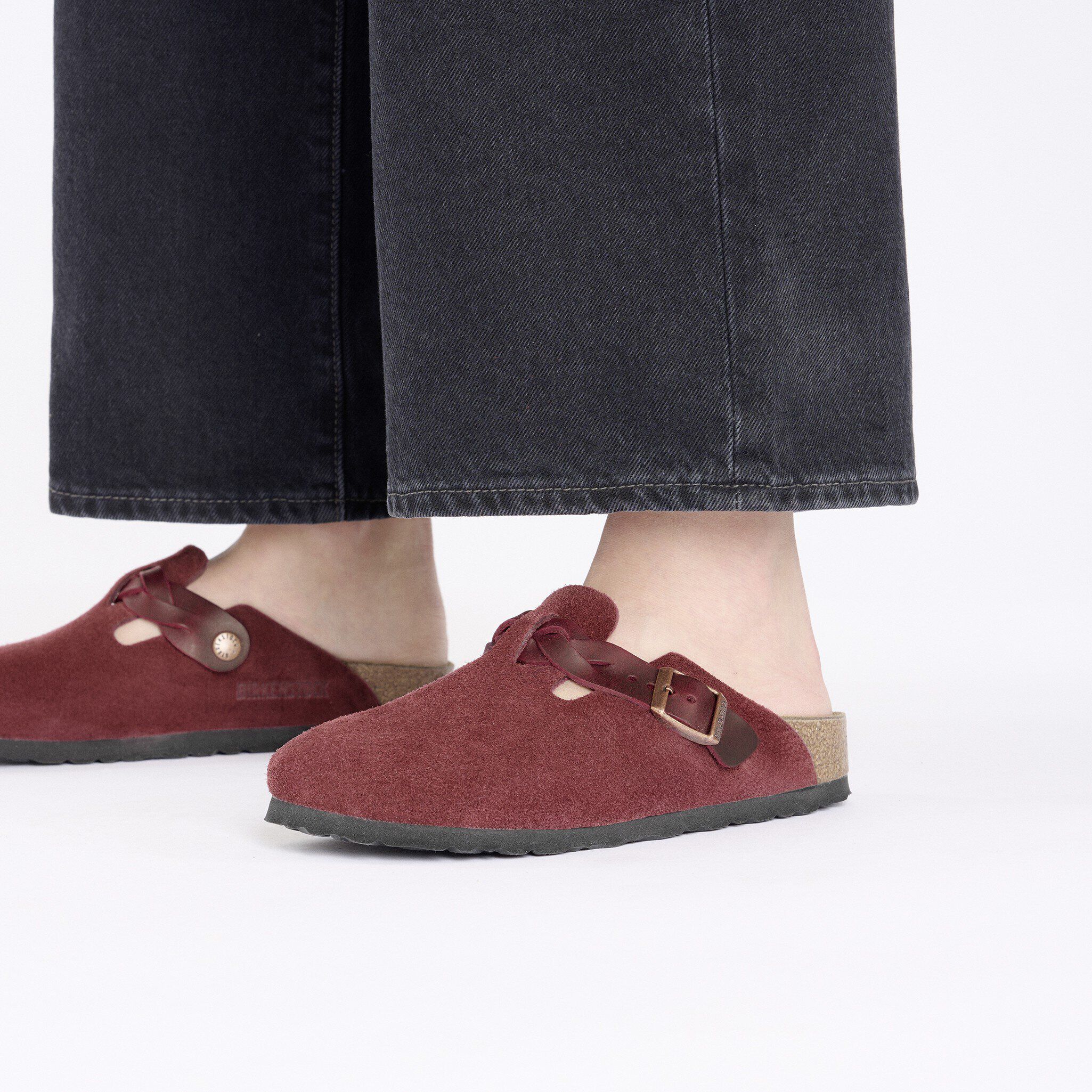 Boston Braided Suede Leather in Color Zinfandel | BIRKENSTOCK Canada