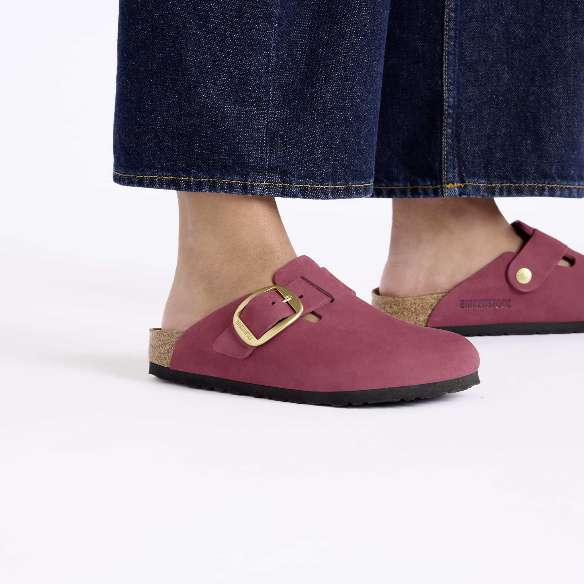 Buy Pink Boston Big Buckle Nubuk Leather Online in India - BIRKENSTOCK