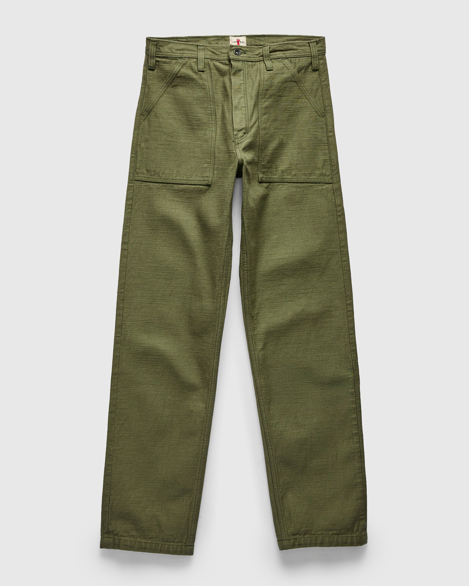 SJ52BP 15oz Heavyweight Selvedge Baker Pants in Olive – Blue Owl