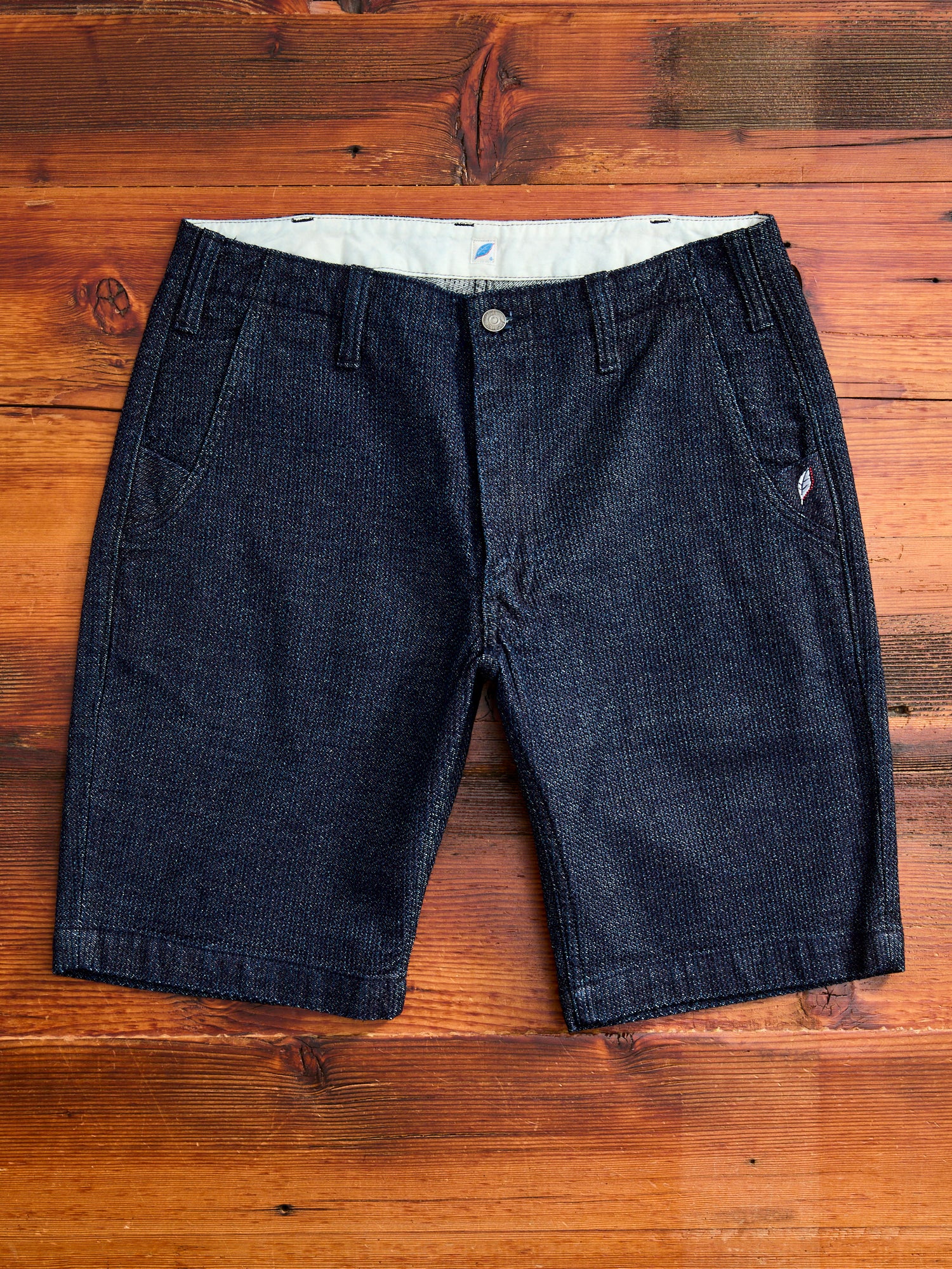 Jacquard Stitch Sashiko Shorts in Indigo – Blue Owl Workshop