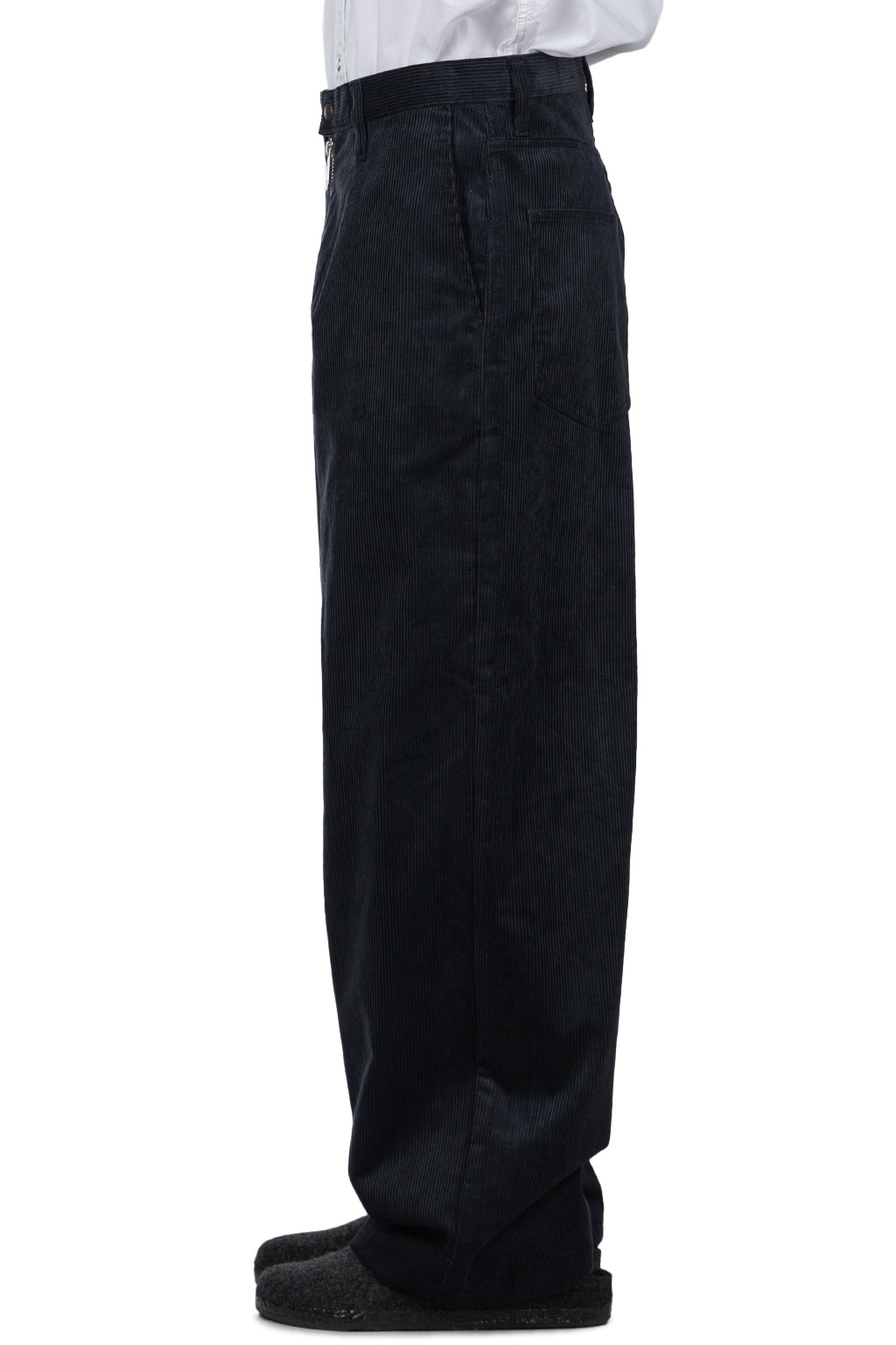 Kapital | 8W Corduroy ZIPPER PORT Baggy Pants - Black | Men | Blue