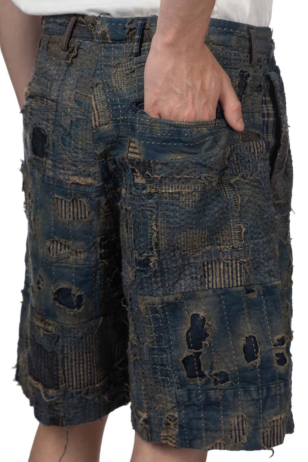 Kapital | BORO IVY Short Pants - Indigo | Men | Blue Button Shop
