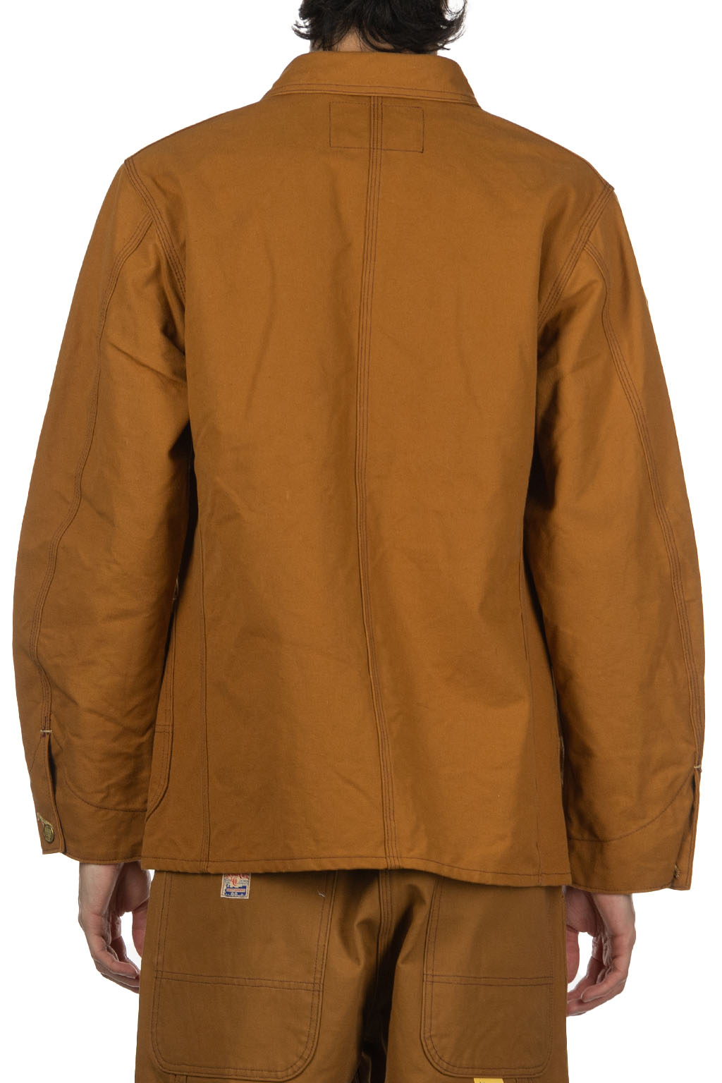 Sugar Cane | 13oz. Brown Duck Work Coat - Brown | Men | Blue