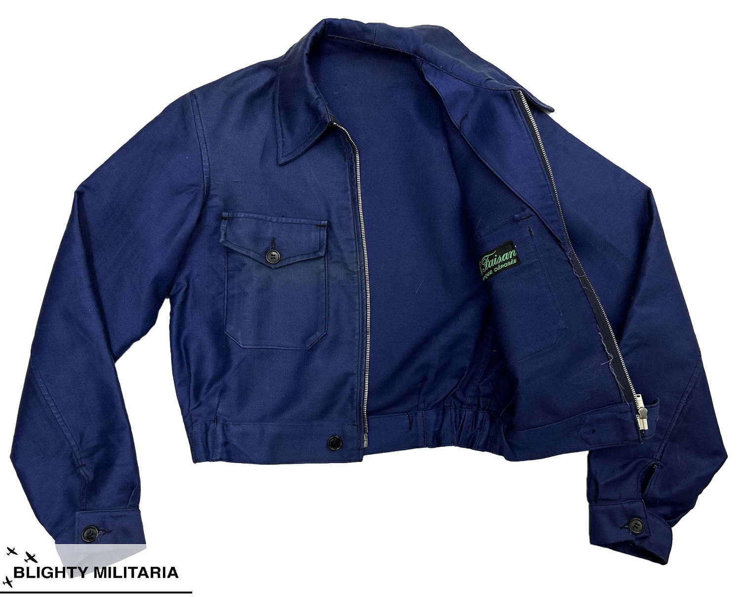 Rare Original Early 1950s French Blouson Cyclist Jacket by 'Le Faisan'