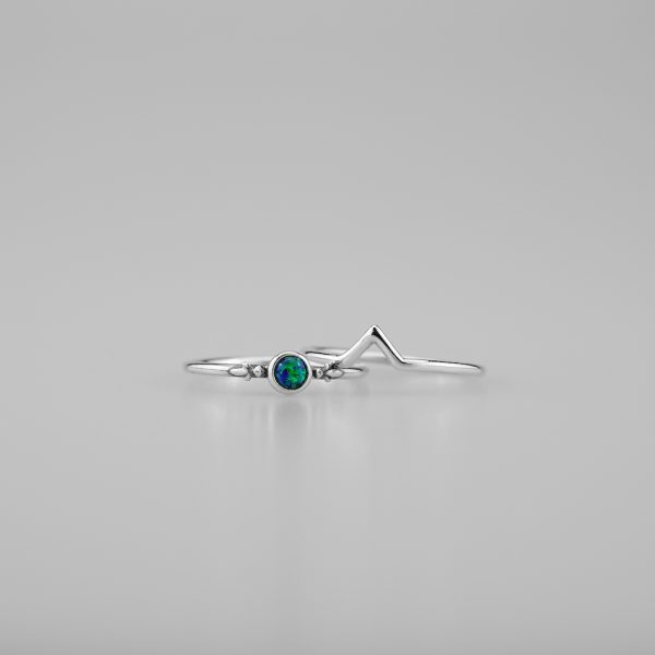 Erebus - Stacking Set - Pair of Rings - Bloody Mary Metal
