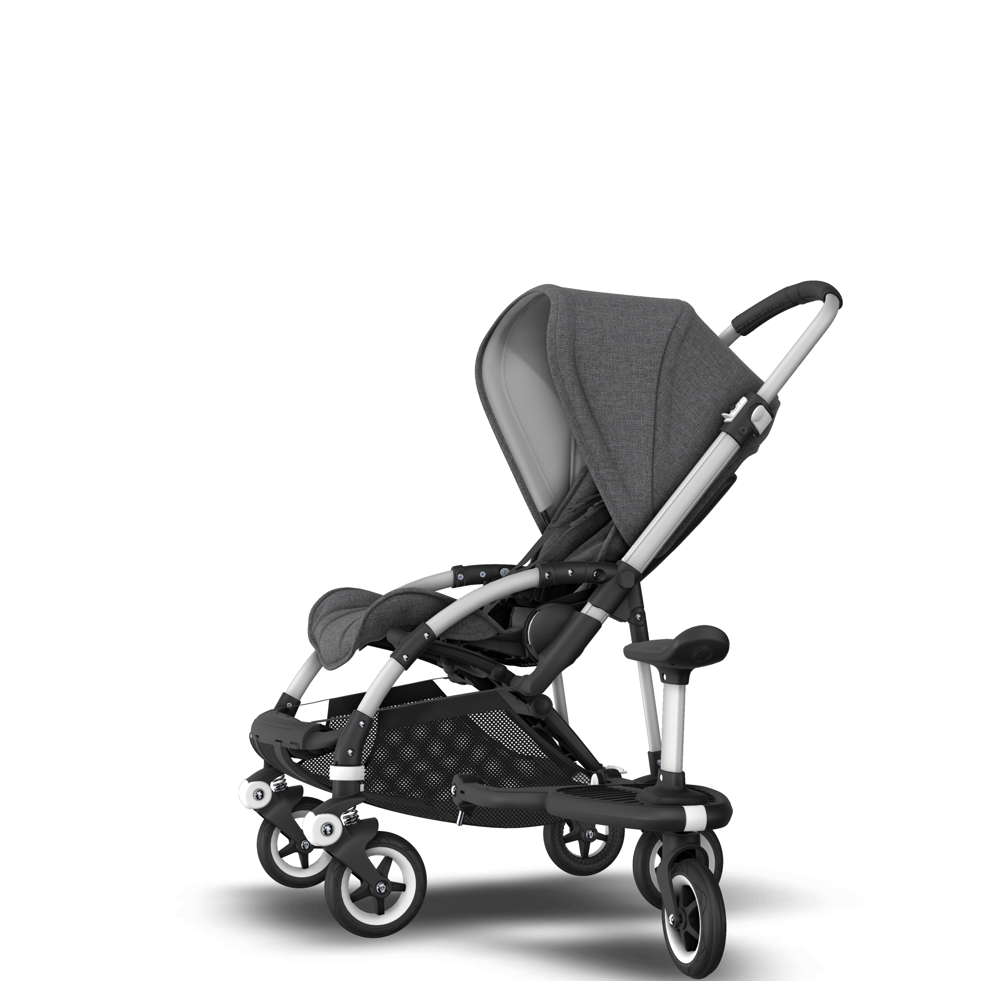 Bugaboo Bee5 Seat stroller sit and stand Grey Melange sun canopy