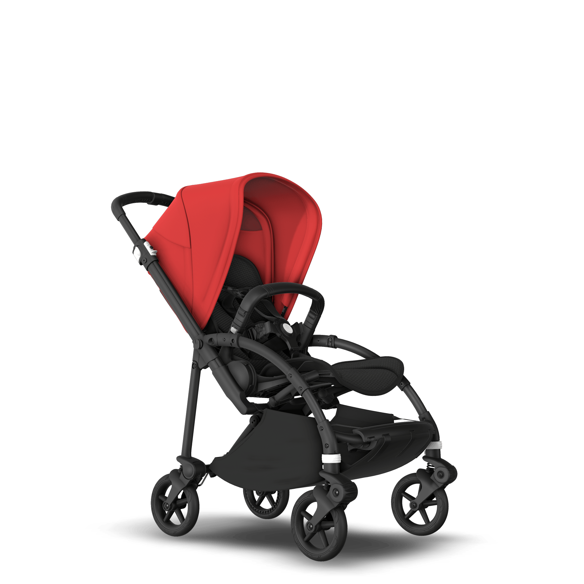 Bugaboo Bee 6 seat stroller black sun canopy, black fabrics, black