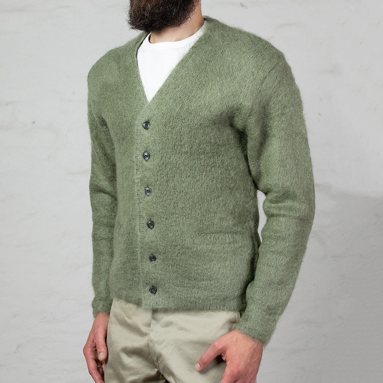 THE REAL McCOY'S JM Mohair Cardigan Mint