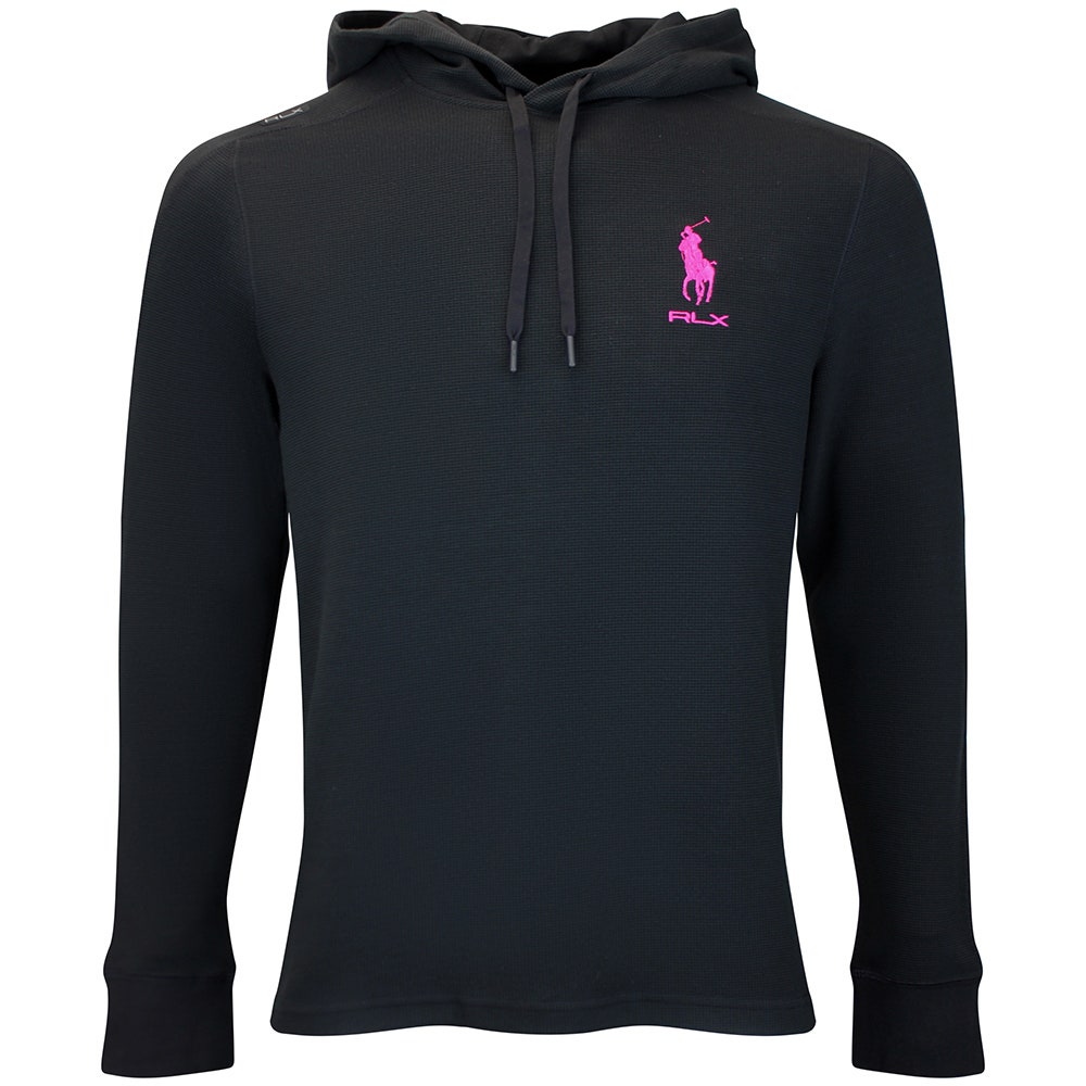 RLX Golf Pullover - RL Tour Pro Logo Tech Waffle Hoodie - Navy SS25