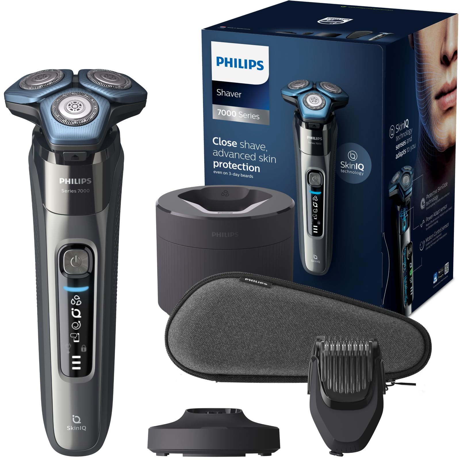 Philips Series 7000 S7788/59 Electric Shaver for Men - Dry & Wet