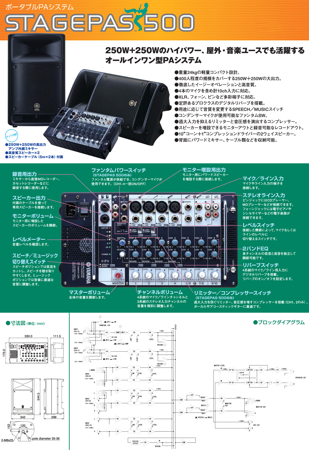 YAMAHAポータブルPAシステム【ガッキコム】