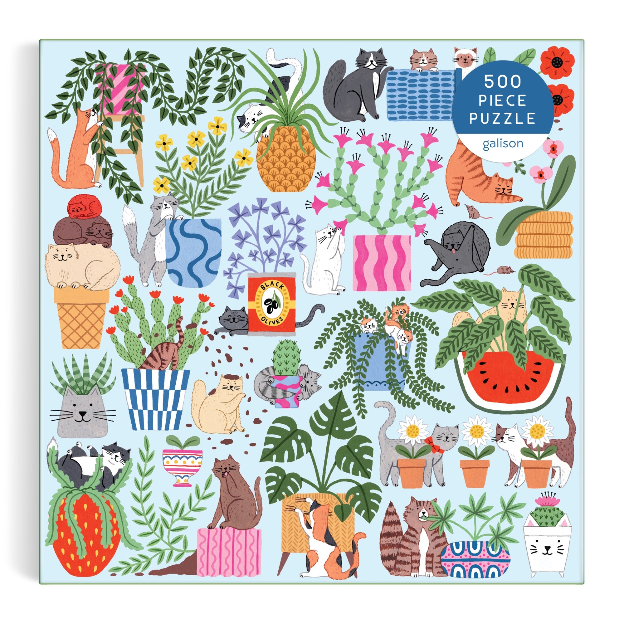 Cats in the Houseplants 500 Piece Puzzle – Galison