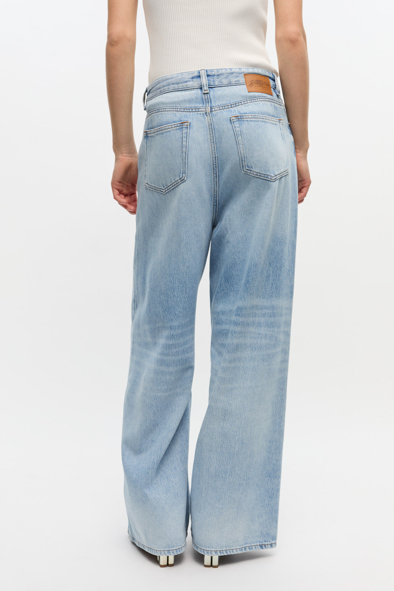 Light Blue Stone Light Blue Baggy Jeans | GANNI US