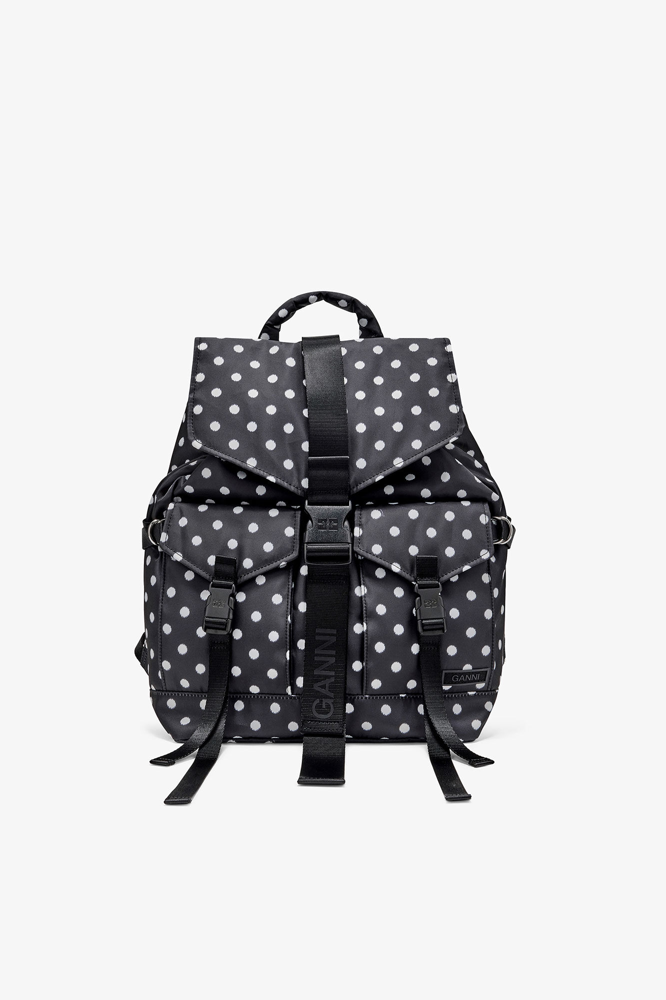 Black Dots Re-Tech Backpack | GANNI US