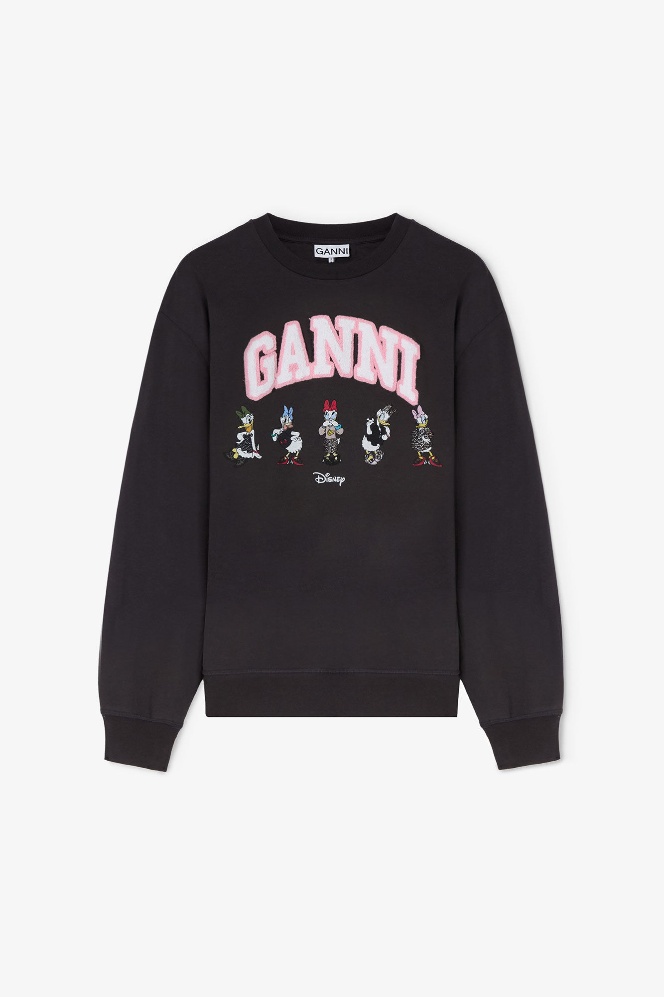 Phantom Daisy Duck Black Sweatshirt | GANNI US
