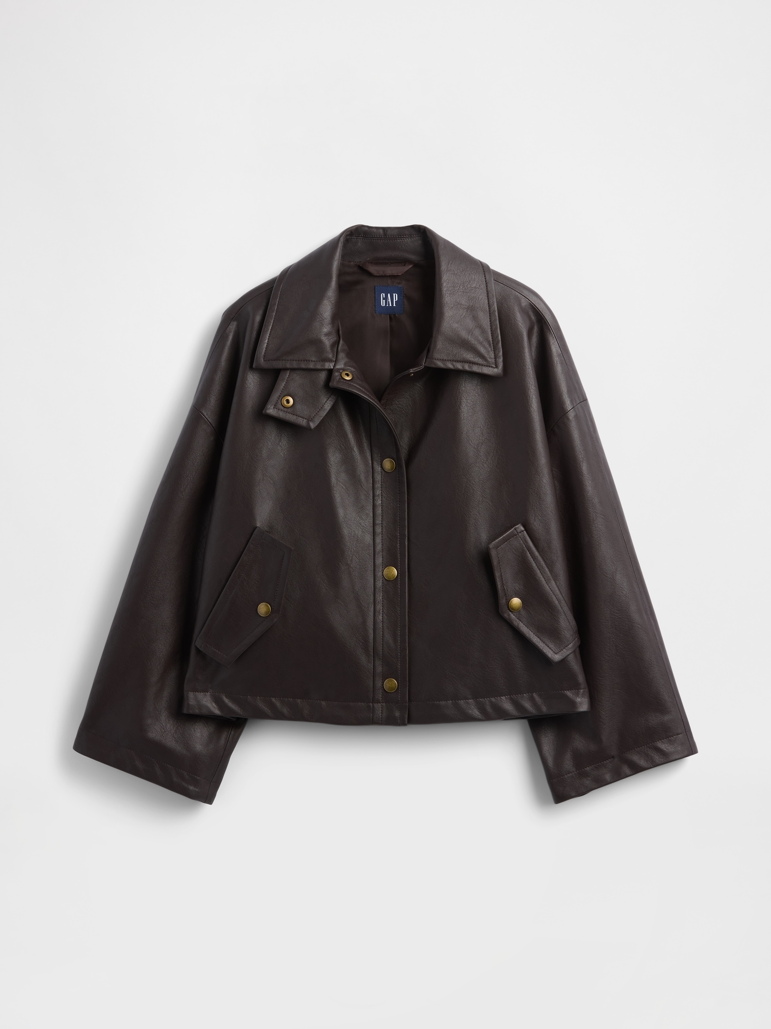 Vegan Leather Swing Jacket | Gap