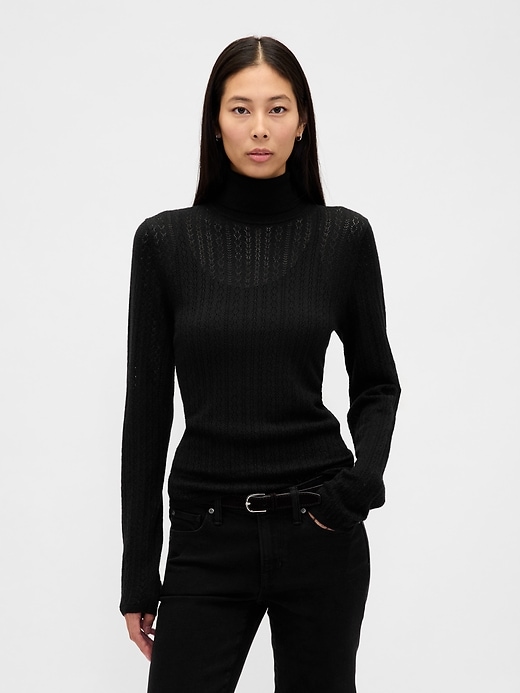Pointelle Turtleneck Sweater | Gap