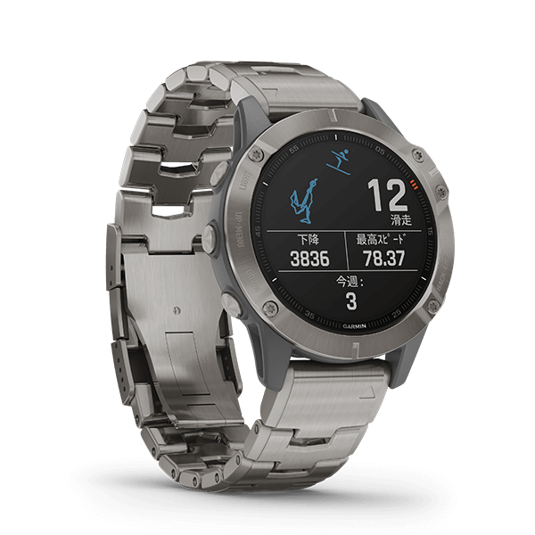 fēnix 6 Sapphire Ti Gray Titanium band | スマートウォッチ | Garmin