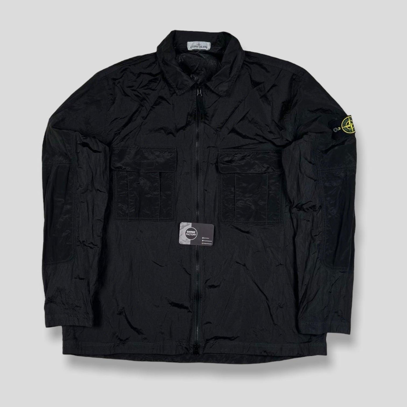 Stone Island Nylon Metal Ripstop Overshirt Black – Garmz Factory