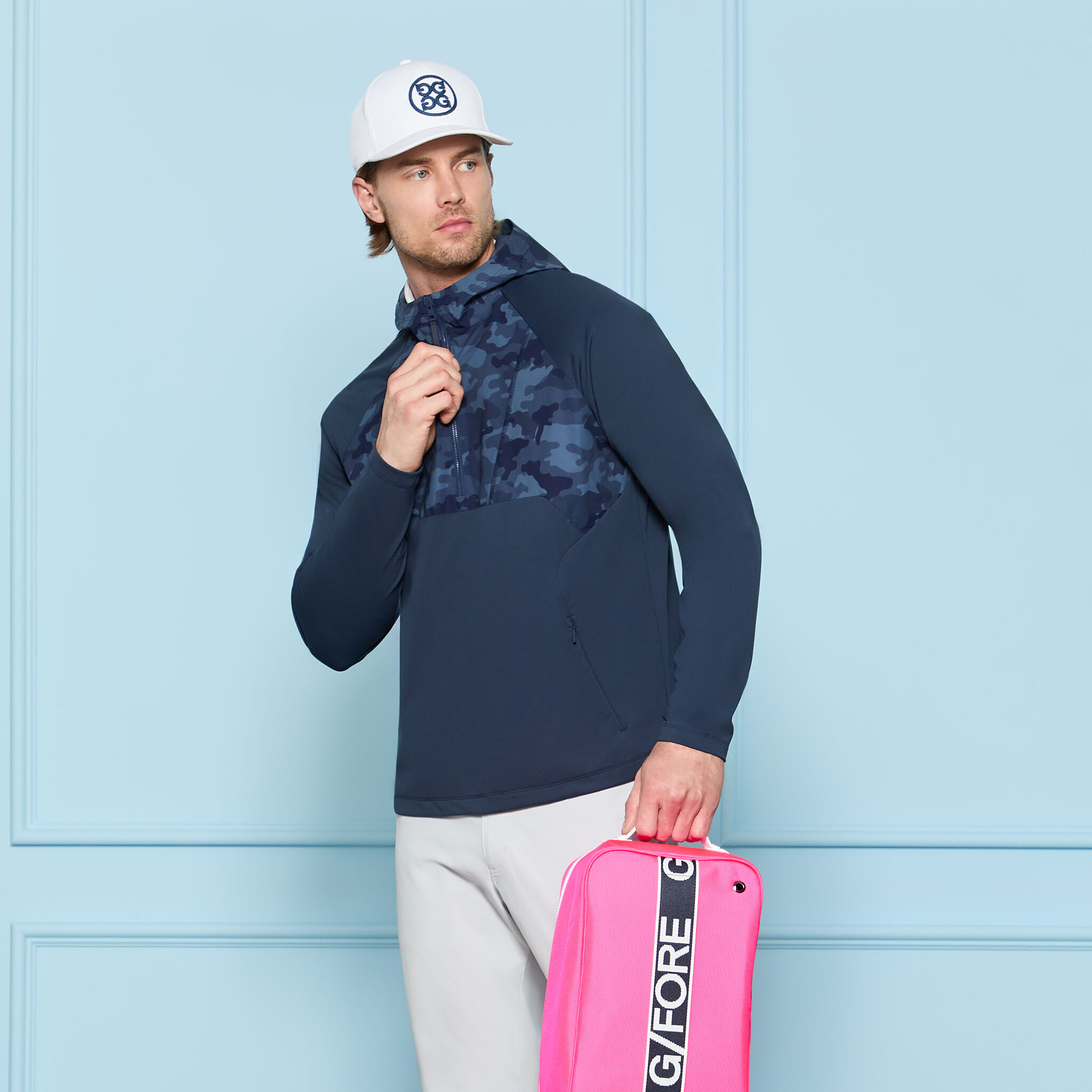 HYBRID 1/4 ZIP HOODED PULLOVER | MEN'S PULLOVERS & QUARTER-ZIPS