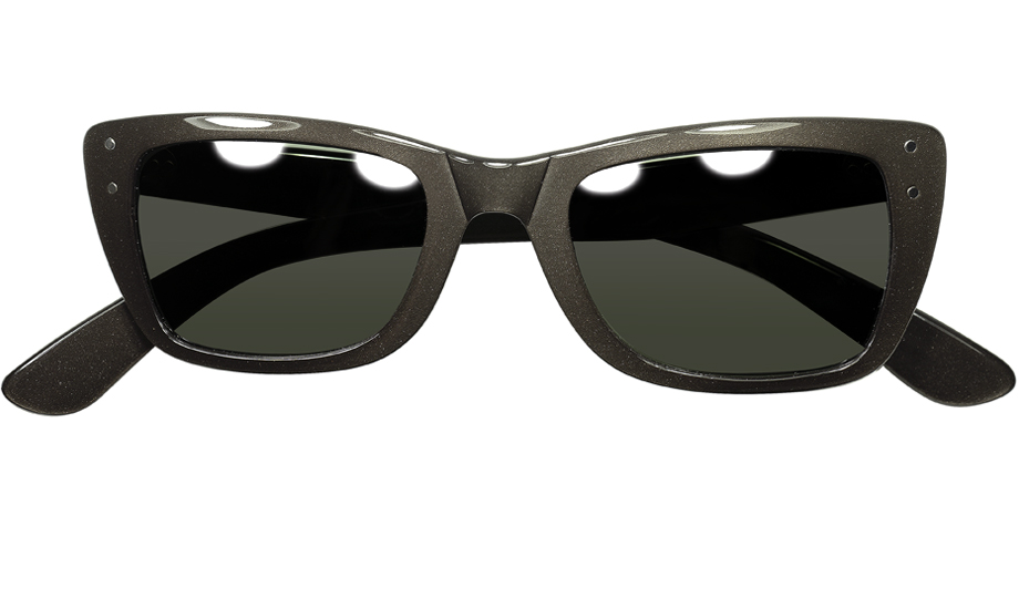 GIG LAMPS 1960s B&L RAYBAN CARIBBEAN TRUFFLE GRAY with B&L G15