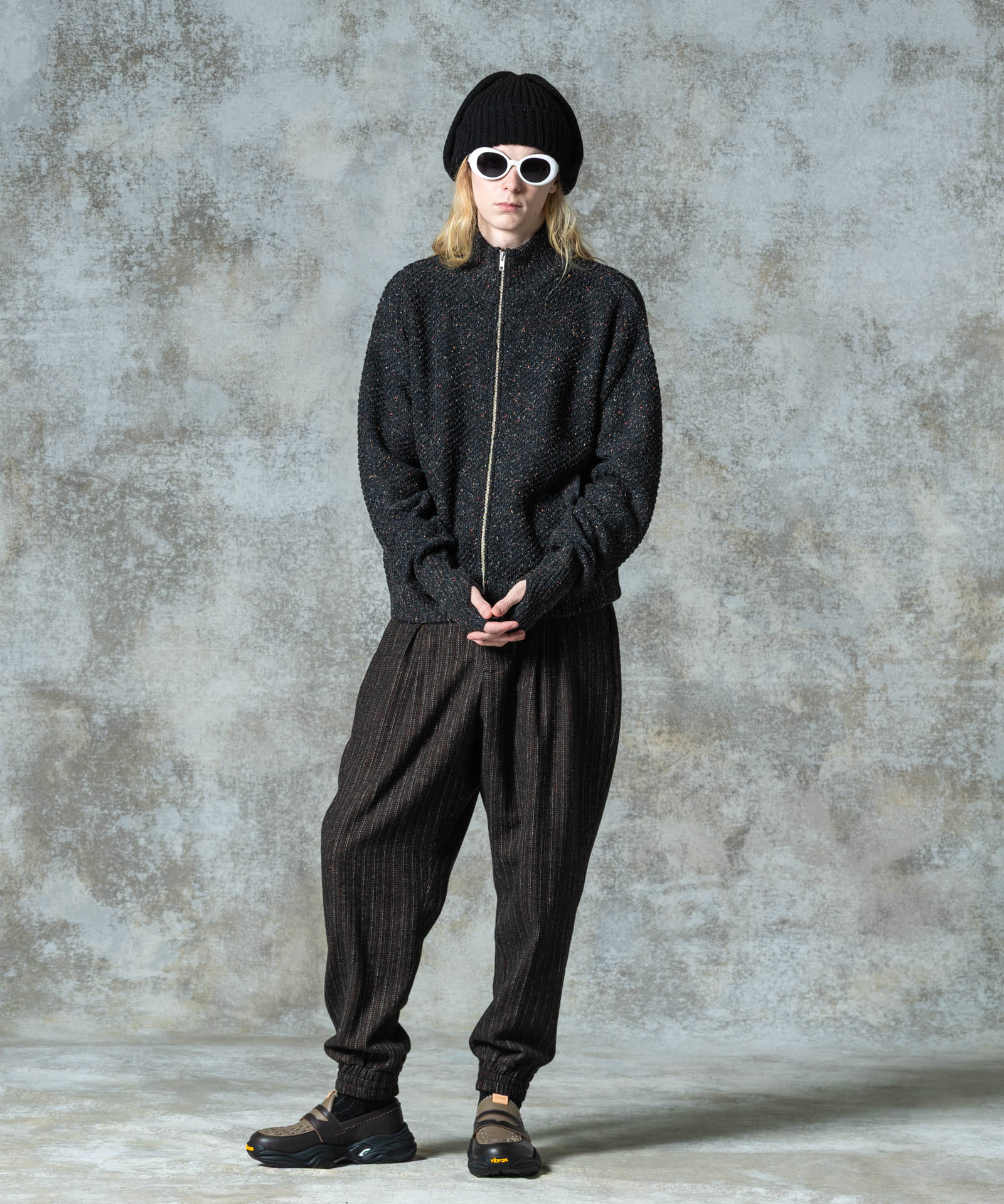 GB0325/KNT14 : Nep Drivers Knit / ネップドライバーズニット | glamb