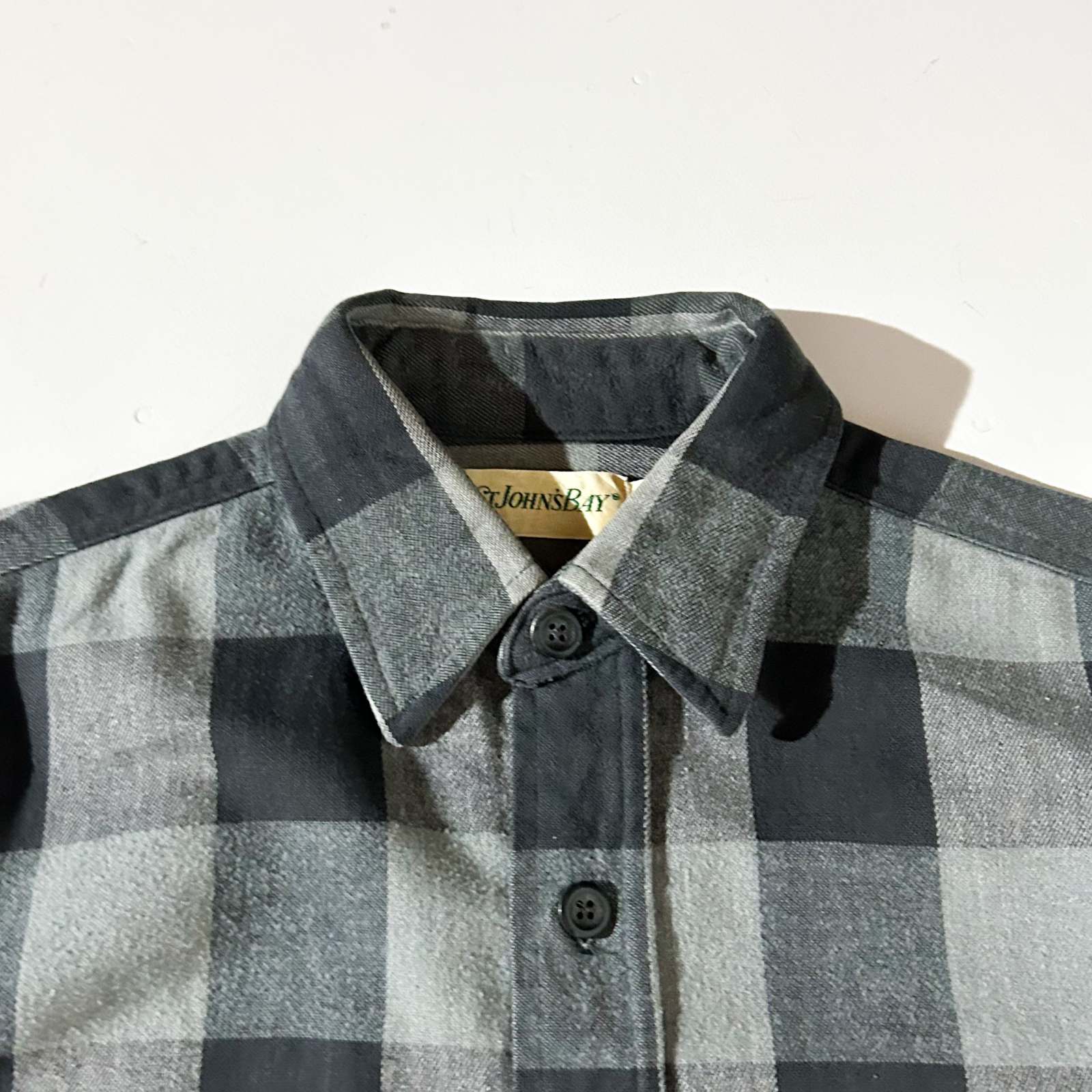 古着–90's St.JOHN'S BAY ブロックチェック L/Sネルシャツ – 【古着
