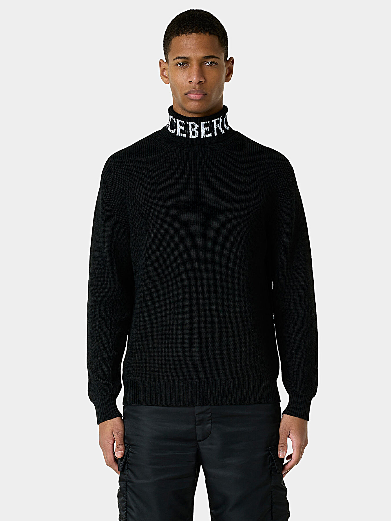 Turtleneck sweater with logo detail brand ICEBERG