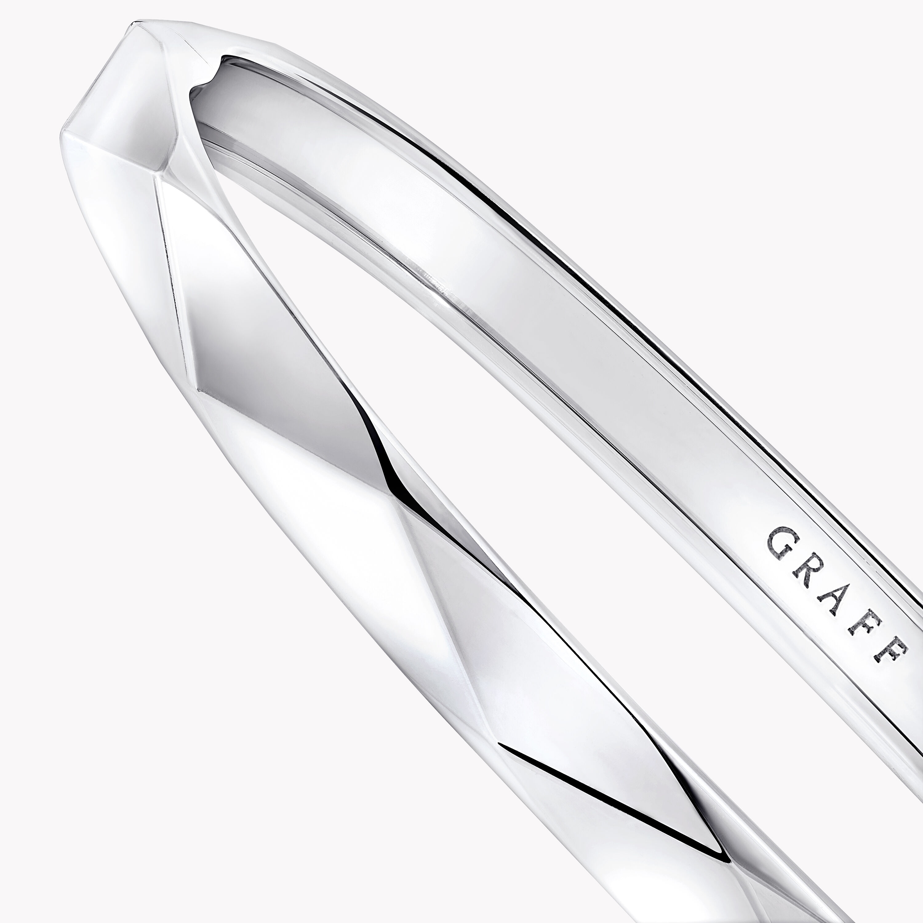ローレンス グラフシグネチャー バングル, ホワイトゴールド - Graff