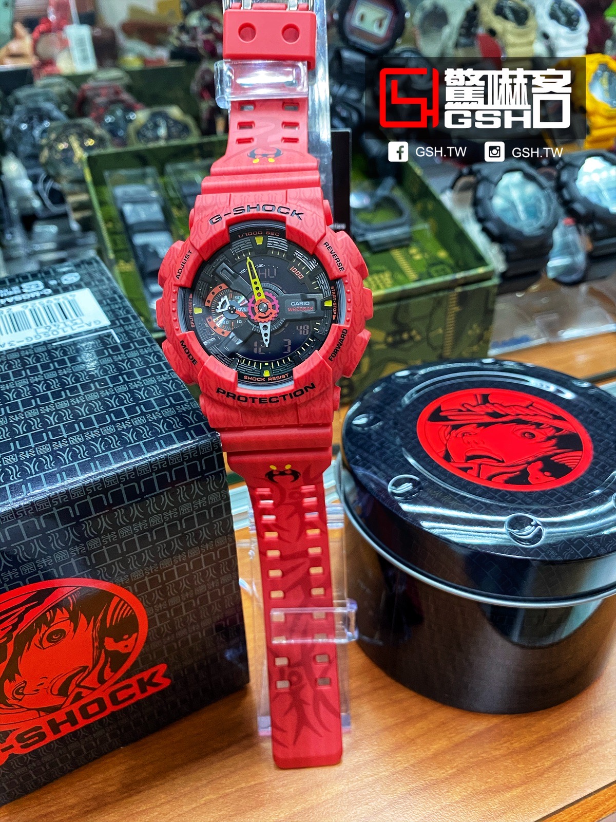 限量G-SHOCK 忠信烈骨黃忠三國五虎將系列GA-110SGH-4A - 驚嚇客